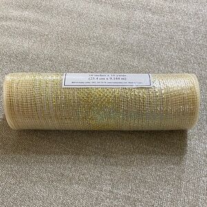 Source Unknown Gold Mesh Roll with Iridescent Sparkle